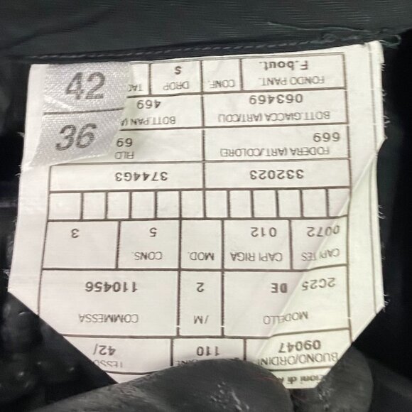 Armani Collezioni Suit Navy Blue Pinstripe Men's Suit Coat 44L Pants 36 Wool - Picture 14 of 16